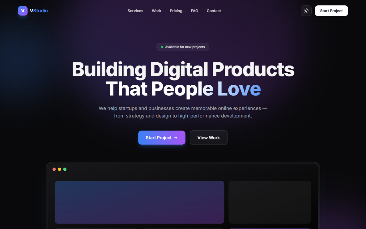 V Studio – Digital Product Design & Development Agency