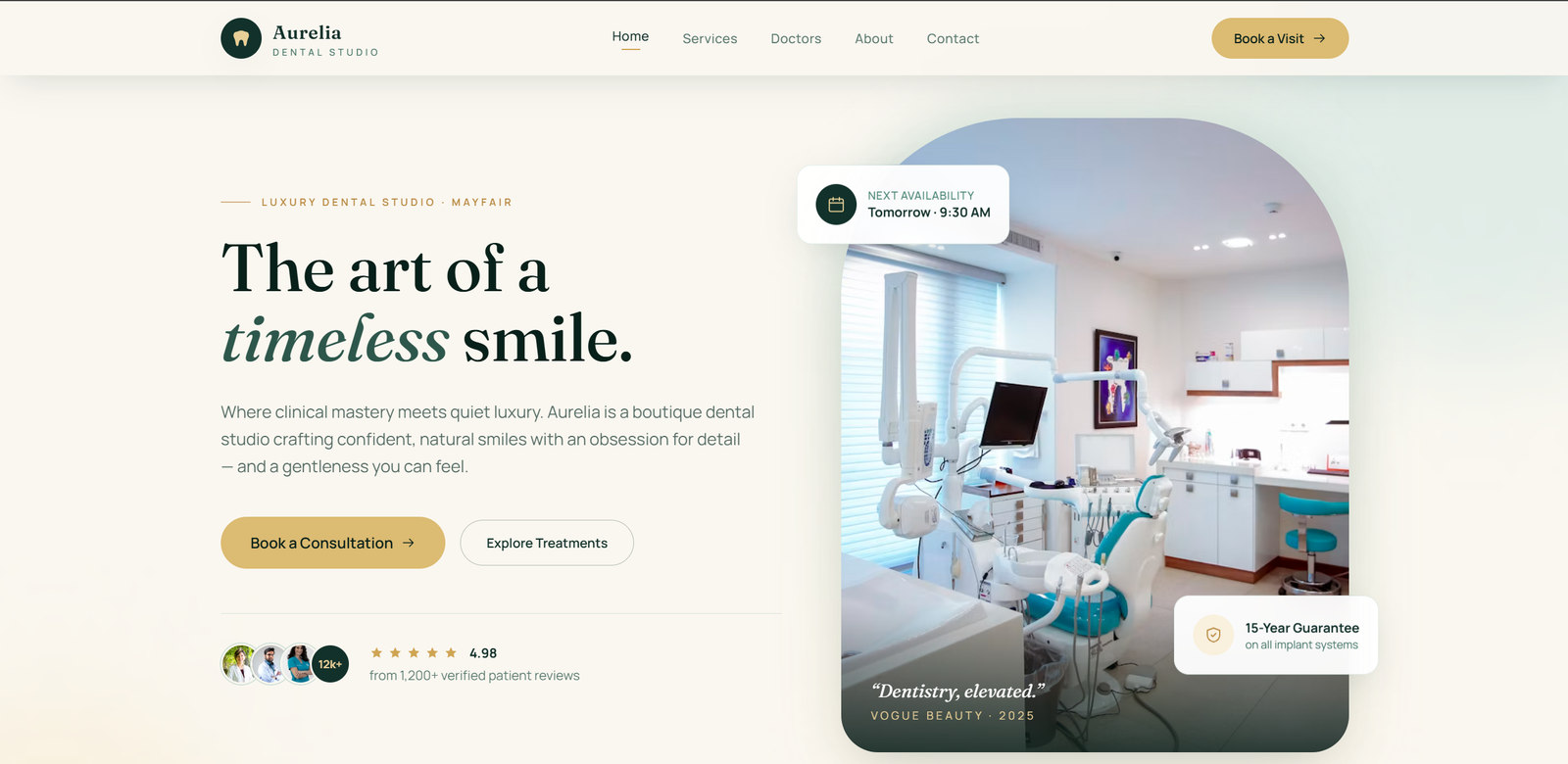 Aurelia Dental Studio – Luxury Cosmetic & Restorative Dentistry