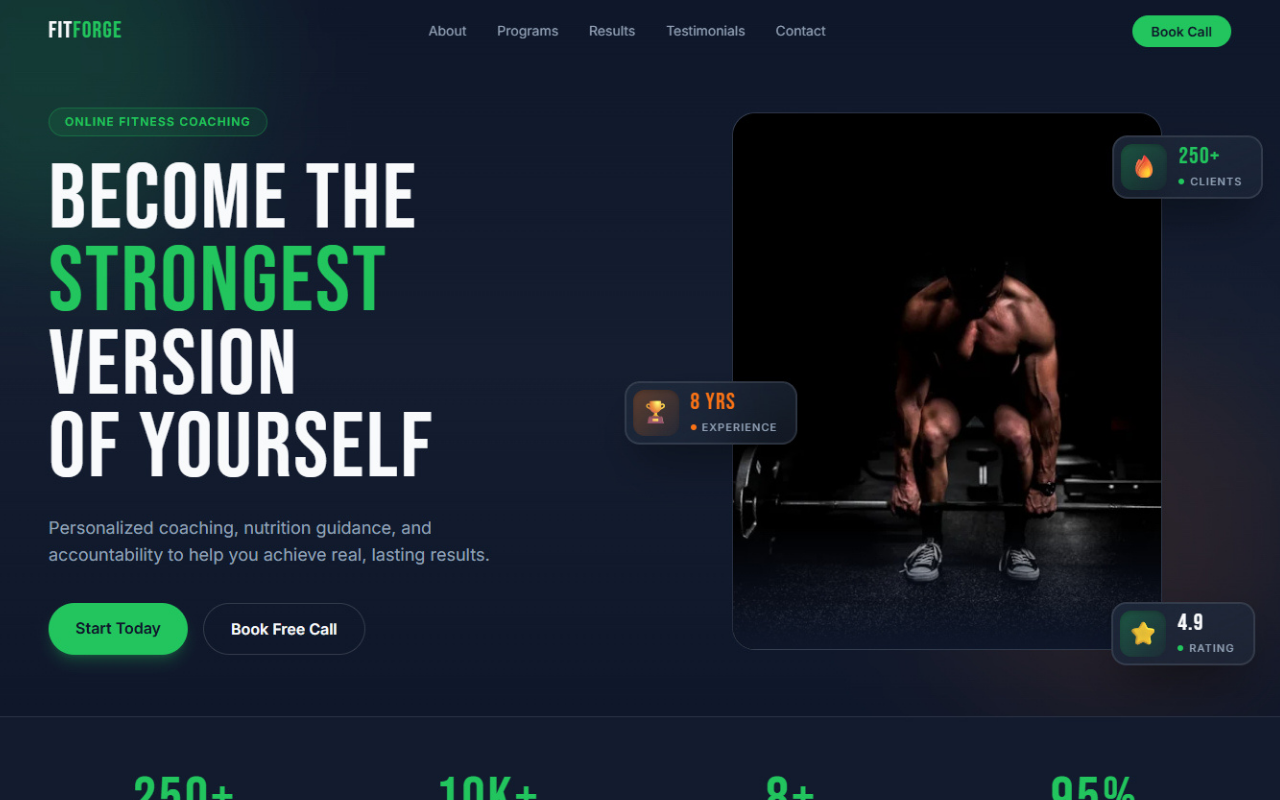 FitForge - Personalized Fitness Coaching & Strength Training Programs